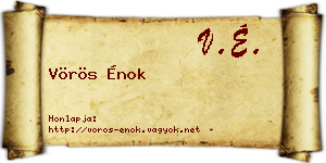 Vörös Énok névjegykártya